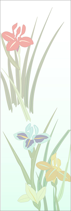 一筆箋の柄 杜若