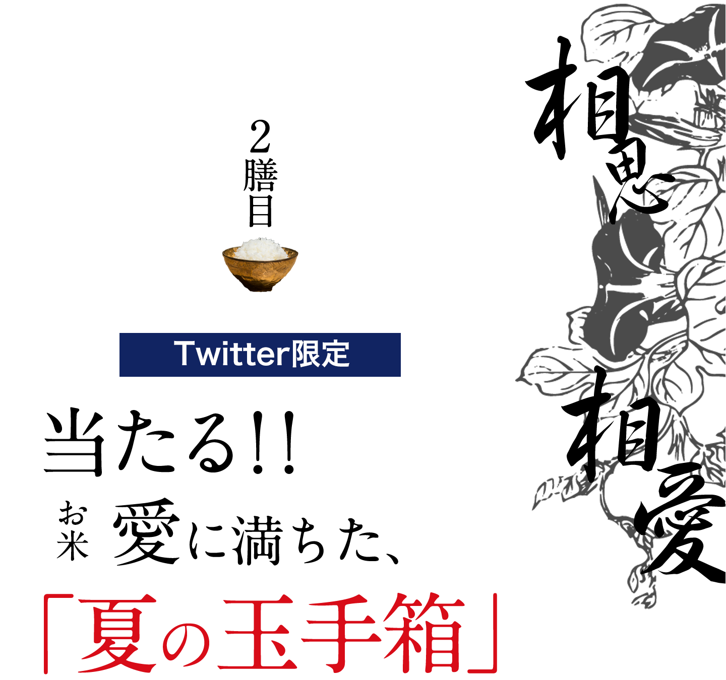 二膳目「相思相愛」