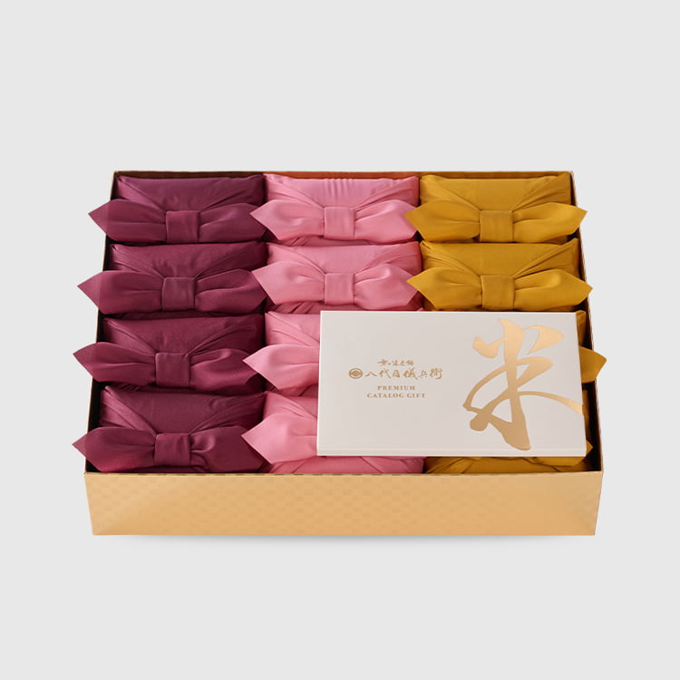 銘店米と選べる米沢牛「嘉福」(お米2合×12個・選べるカタログ)